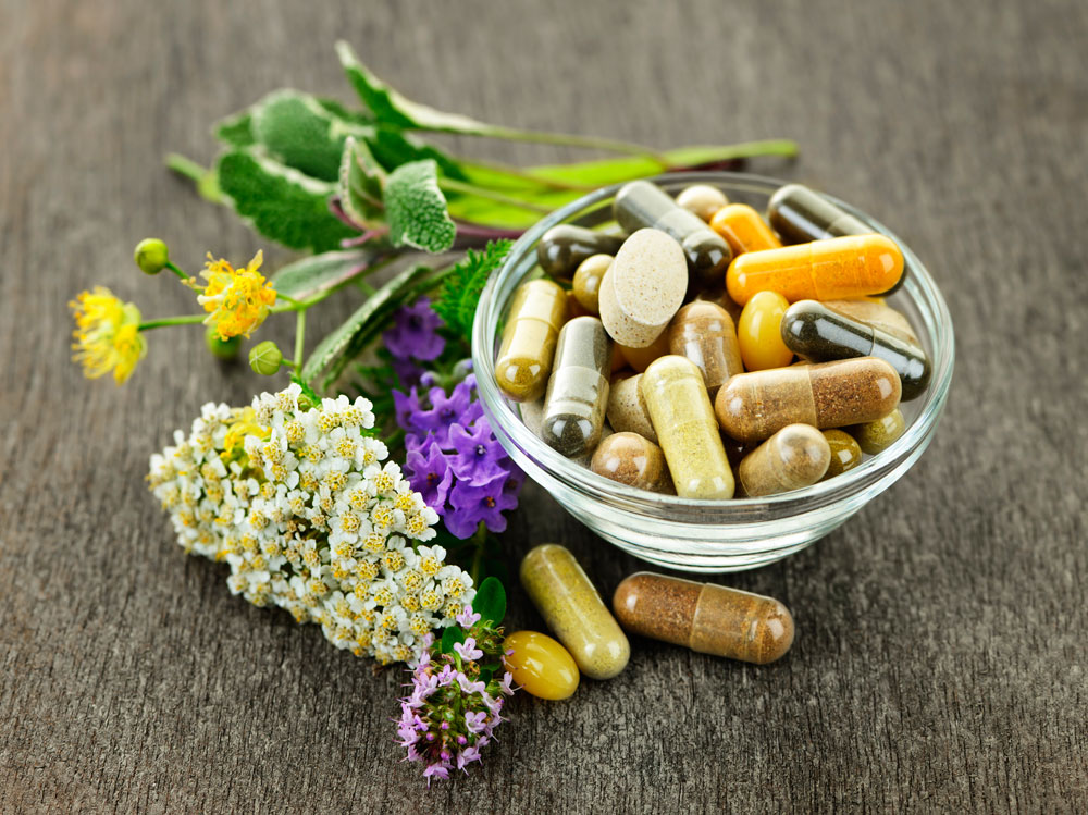 Decorative Bowl of Supplements